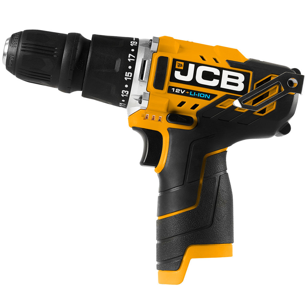 JCB 12V 4 IN 1 DRILL DRIVER 2.0AH BATTERIES IN W-BOXX 102 POWER TOOL CASE | 21-12TPK2-WB-2 - Side on