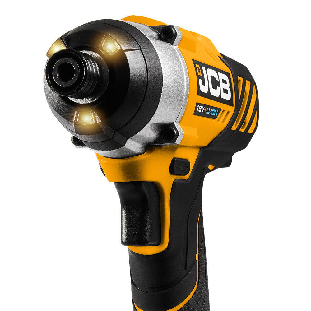 JCB 18V IMPACT DRIVER WITH 4.0AH LITHIUM-ION BATTERY AND 2.4A CHARGER | JCB-18ID-4XB - Drill