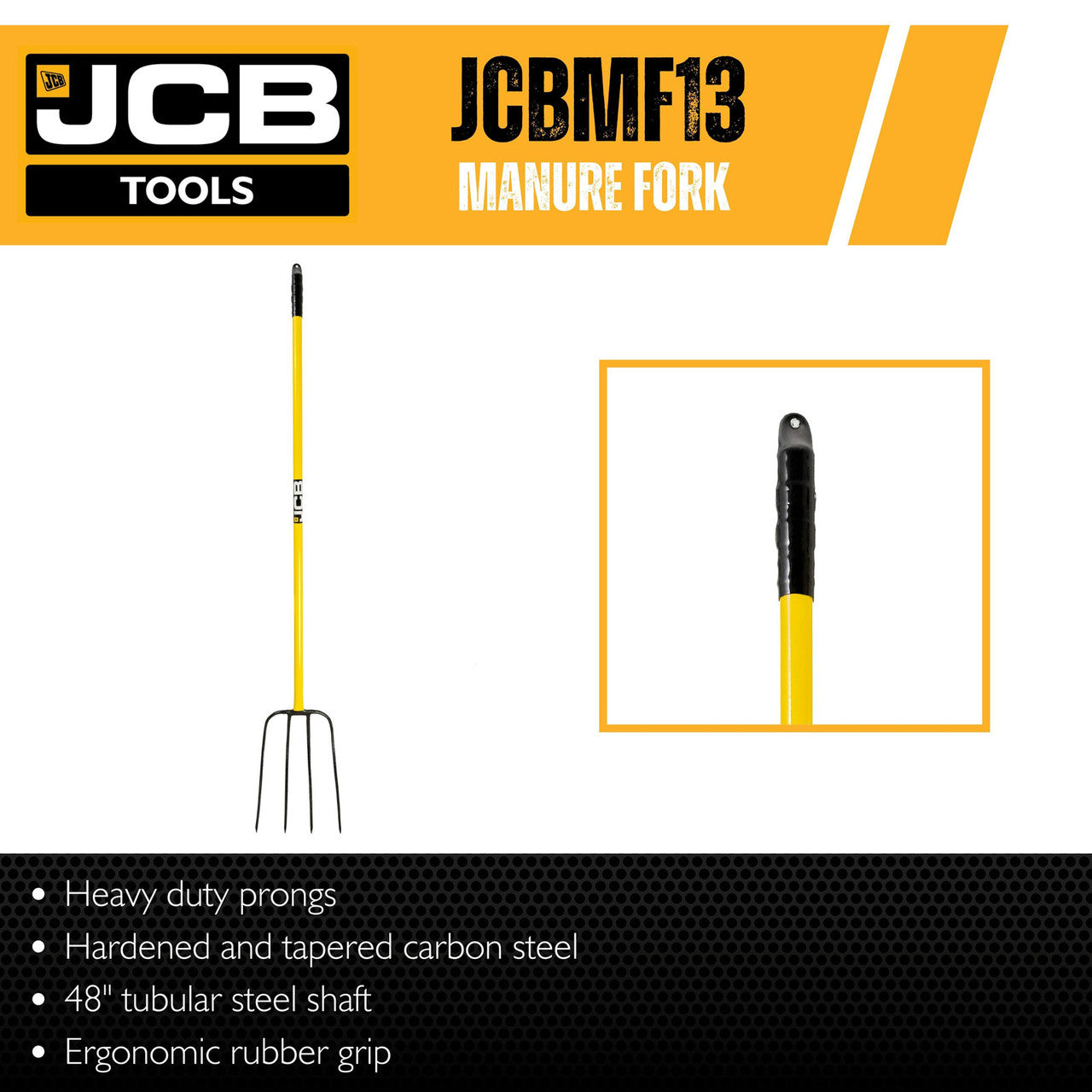 JCB Professional Manure Fork 48" Straight Handle | JCBMF13