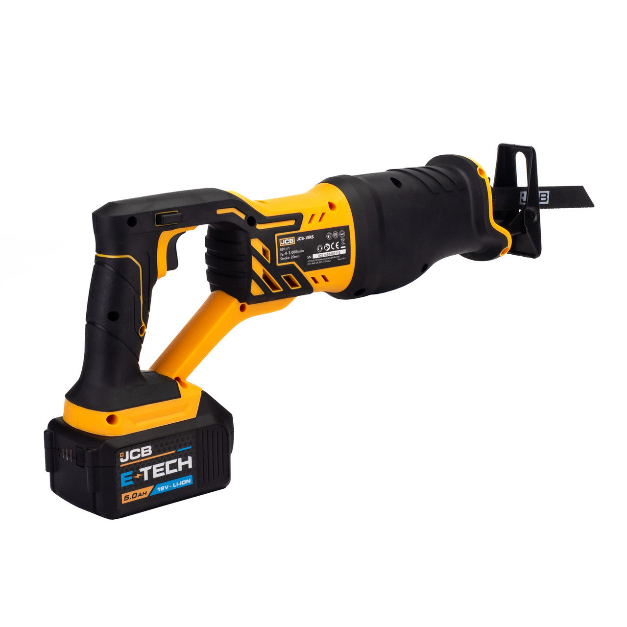 JCB 18V Recip 1x5.0Ah charger in 20" kit bag | 21-18RS-5X-BG