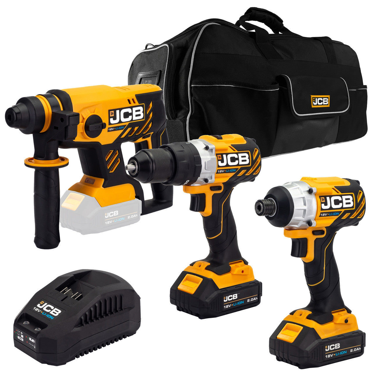 JCB 18V B/L 3 Piece Kit 2Ah | 21-18BL3PK-2