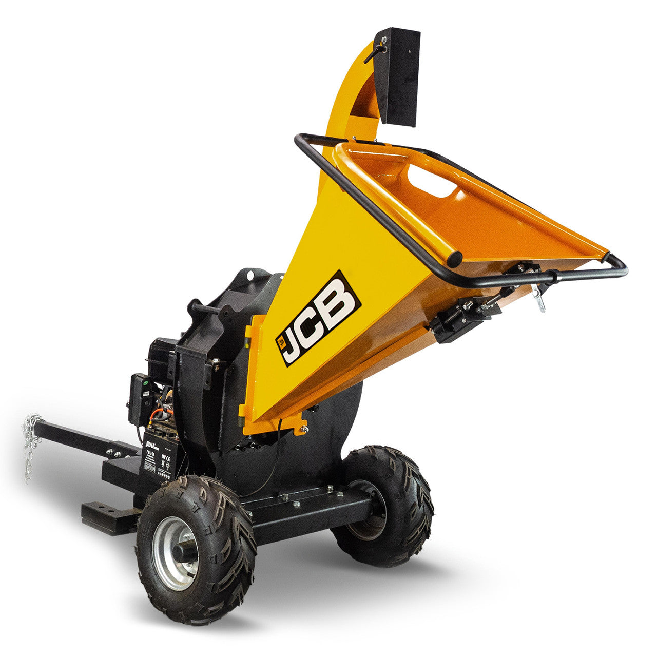 JCB 120mm / 4.72” Heavy-duty Petrol Wood Chipper 457cc, 15hp 4-Stroke, Electric Start | JCB-CH150120PE
