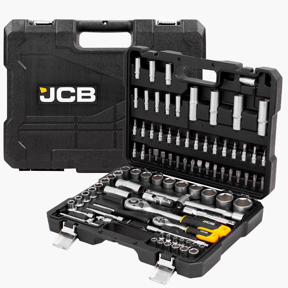 JCB 94 Piece Socket and Bit Set, Chrome Vanadium Steel – JCB Tools
