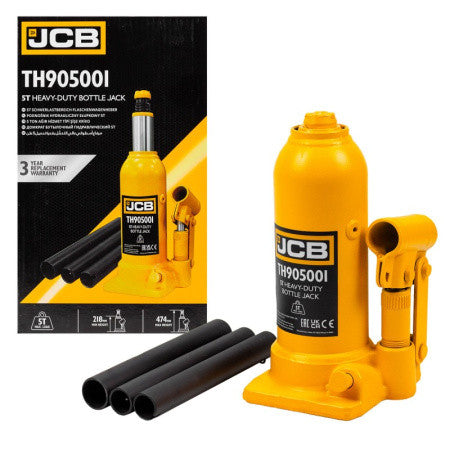 JCB 5 Tonne Heavy-Duty Automotive Hydraulic Bottle Jack