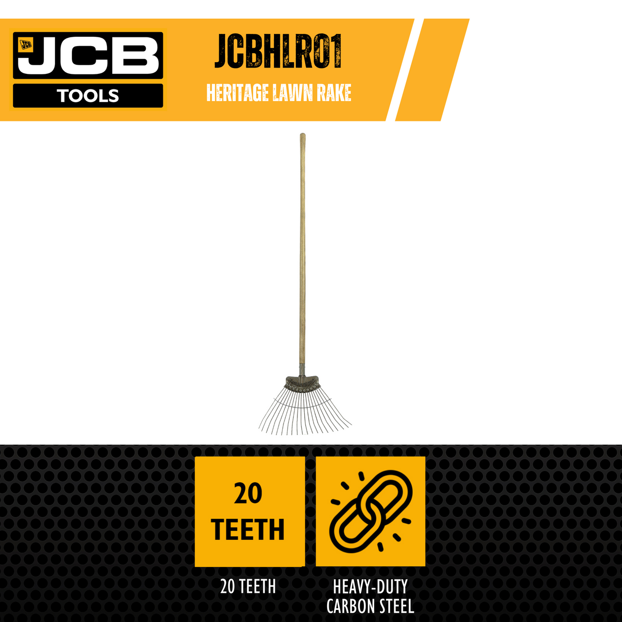 Key Features of the JCB JCBHLR01 Lawn Rake