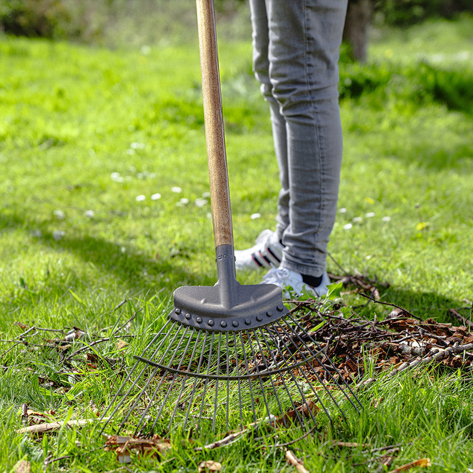 JCB JCBHLR01 Lawn Rake In Action