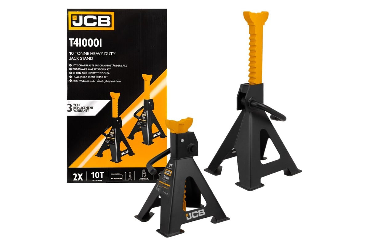 JCB Tools 10 Tonne Axle Stand Set (x2), 455-705 mm Maximum Lift | JCB-T410001
