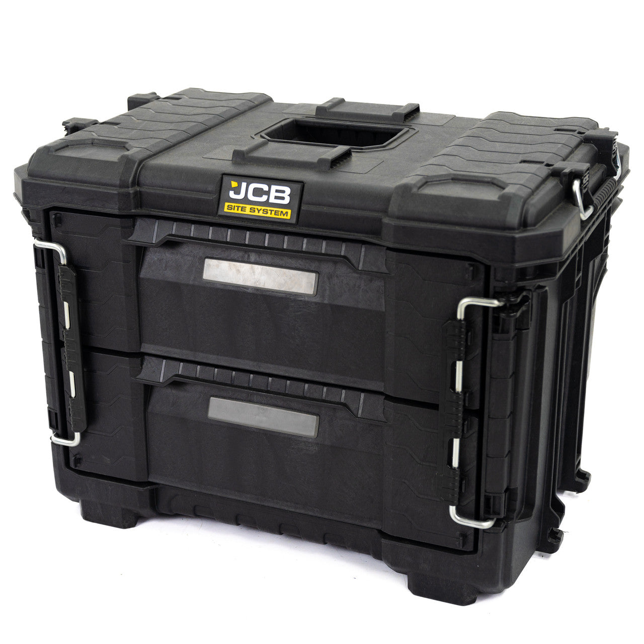 JCB 2 Drawer Site System, 20kg Load, 28L Capacity Tool Storage Box  JCB-SITESYS-2DW