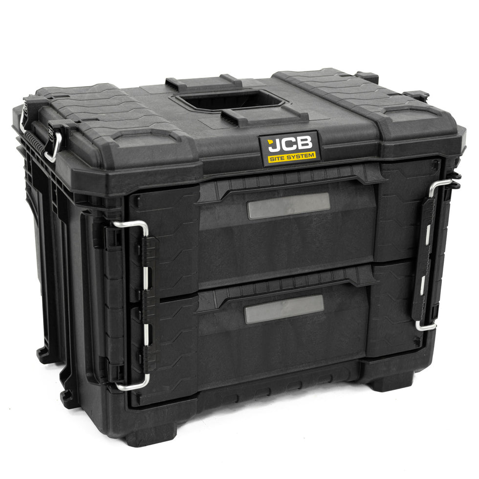 Jcb Box JCB 2 Drawer Site System, 20kg Load, 28L Capacity Tool Storage Box ...