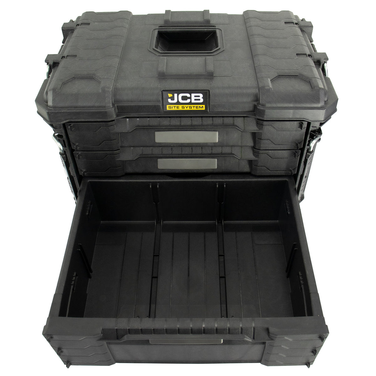Jcb Box JCB 3 Drawer Site System, 20kg Load, 26.4L Capacity Tool Storage Box ...