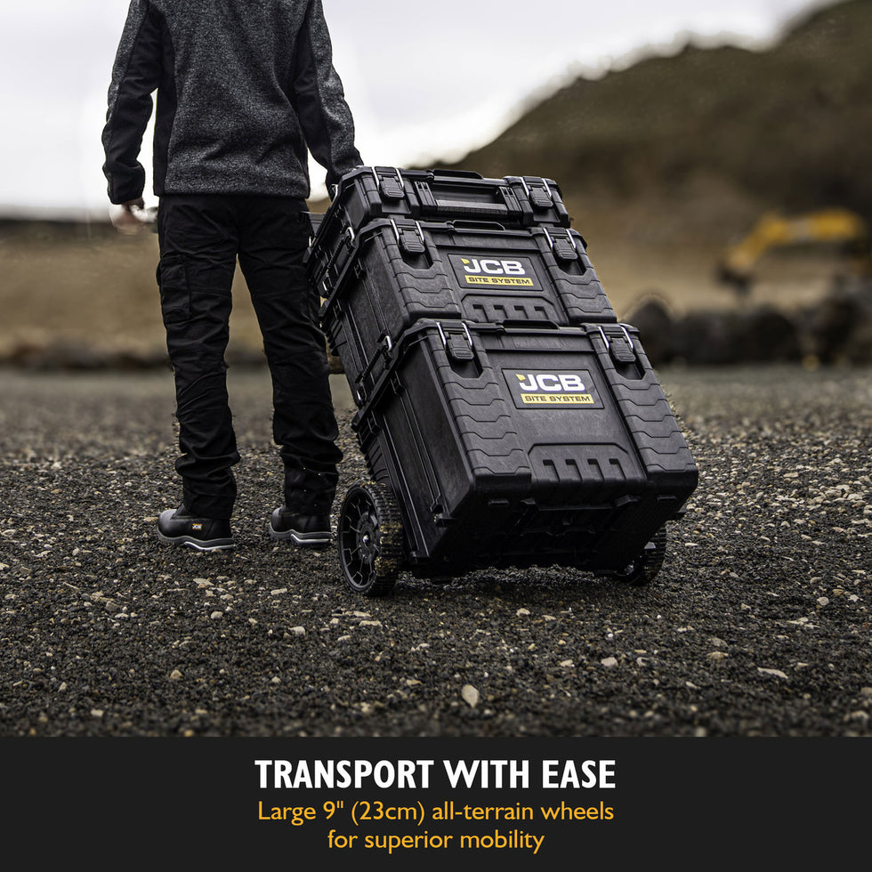 JCB Site System, 3-Piece Modular Tool Storage, Box and Organiser with ...