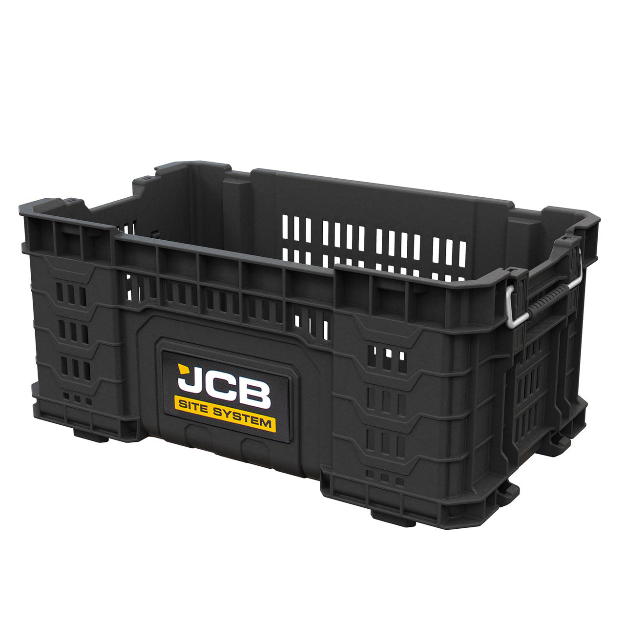 Made from durable polypropylene for long-lasting performance
Wall mounting brackets included for space-saving organisation
Fully compatible with the JCB Site System range of tool cases, crates, organisers, and drawers