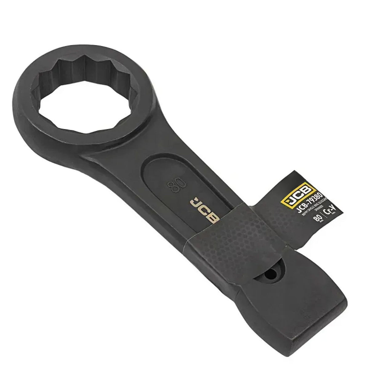 JCB 80mm Single Ring Slogging Spanner, Cr-V Steel | JCB-79380