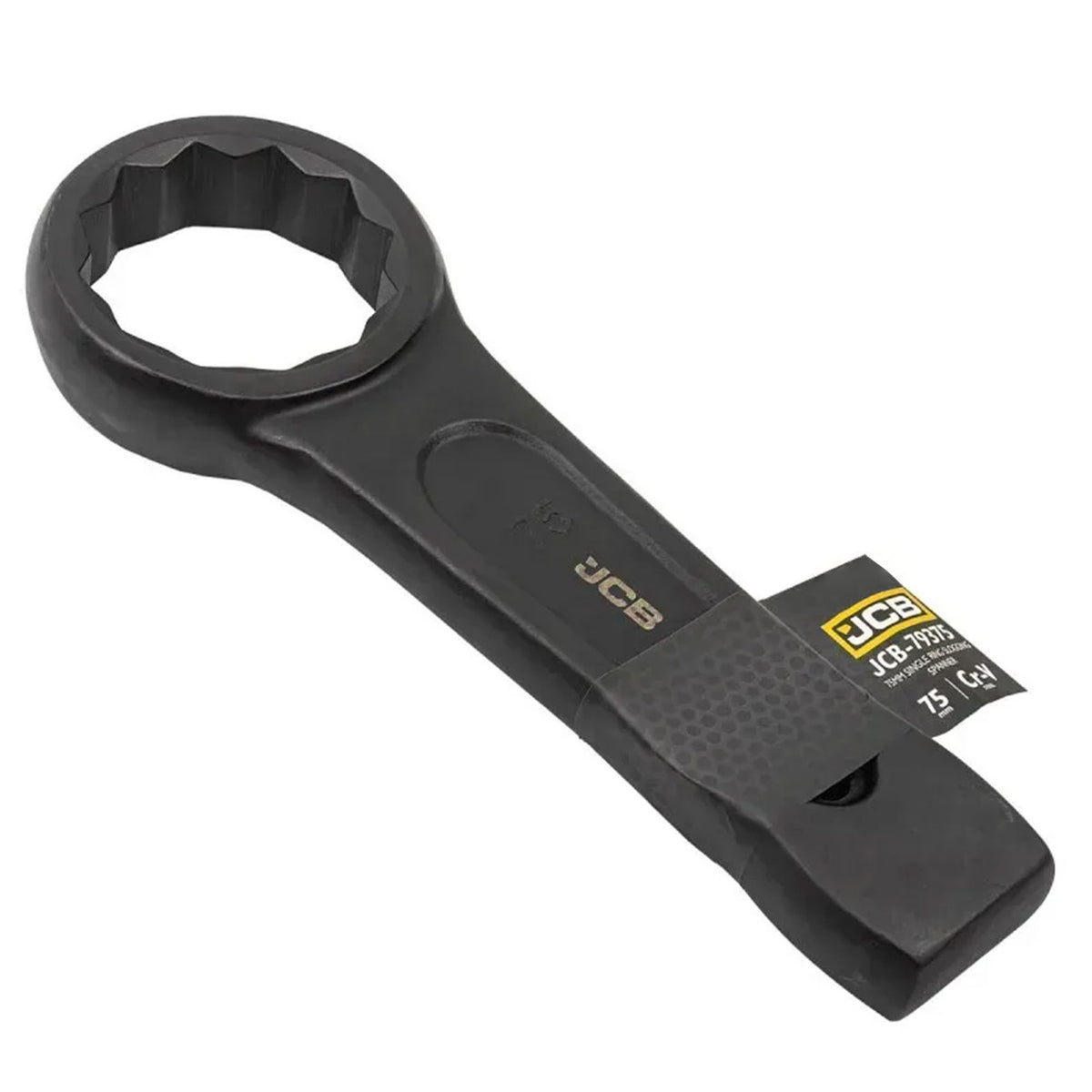 JCB 75mm Single Ring Slogging Spanner, Cr-V Steel | JCB-79375
