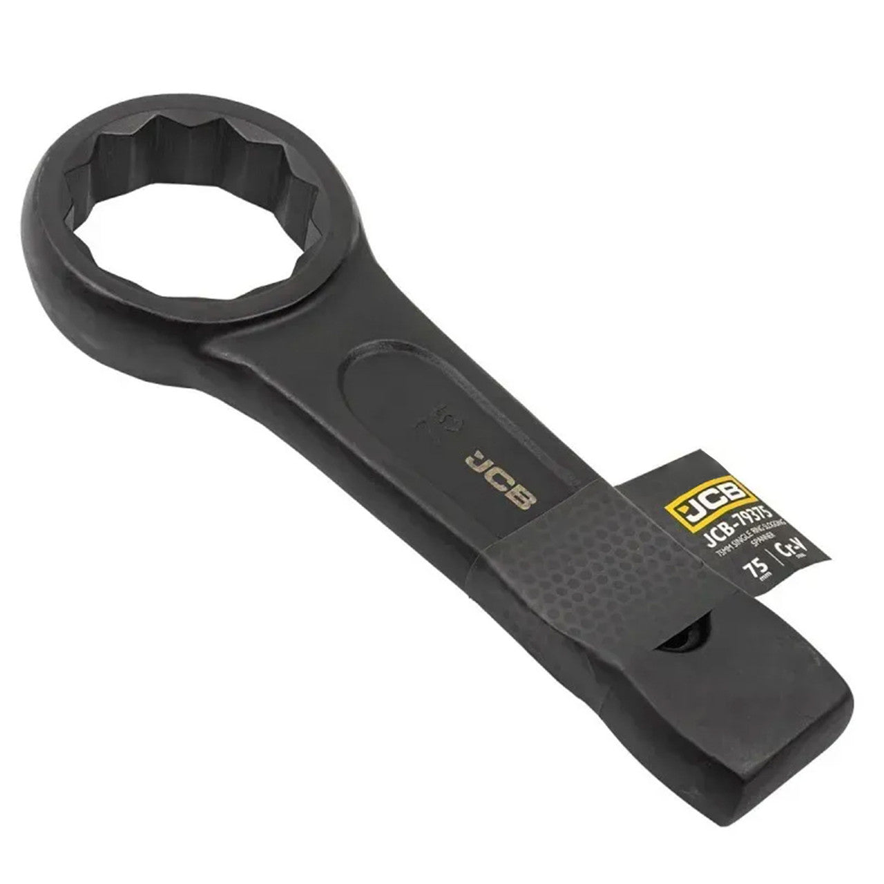 JCB 75mm Single Ring Slogging Spanner, Cr-V Steel | JCB-793754