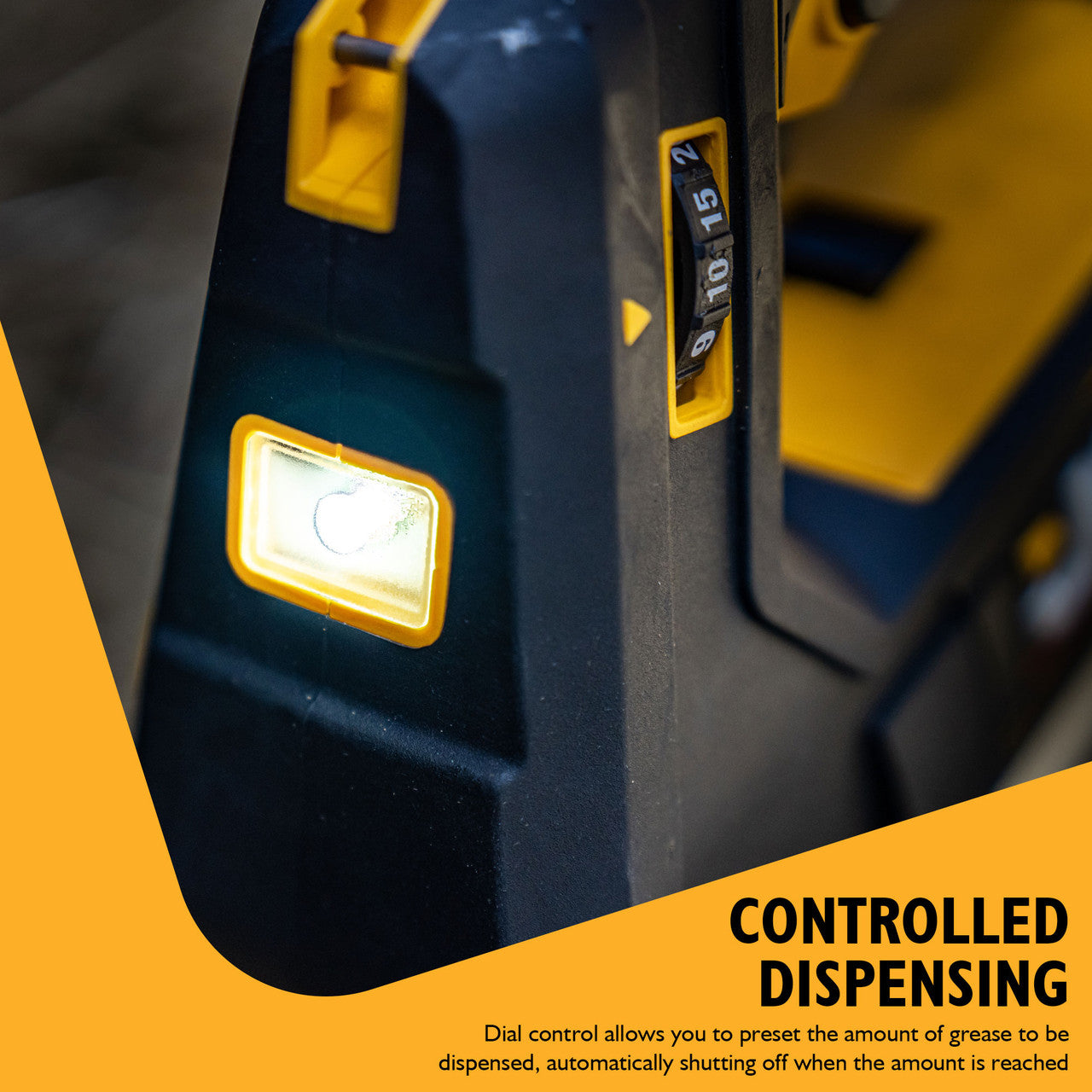 JCB Pro 18V Grease Gun, 300g/min Max Flow, 410 / 455g Capacity, Variable Speed, Up To 10,150psi Pressure (Bare Tool) | JCB-18PGG-VS