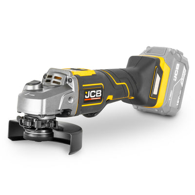 JCB Pro 18V Angle Grinder, 4.5"/ 115mm, Digital Speed Control, Anti-Vibration, Paddle Switch (Bare Tool) | JCB-18PAG-115