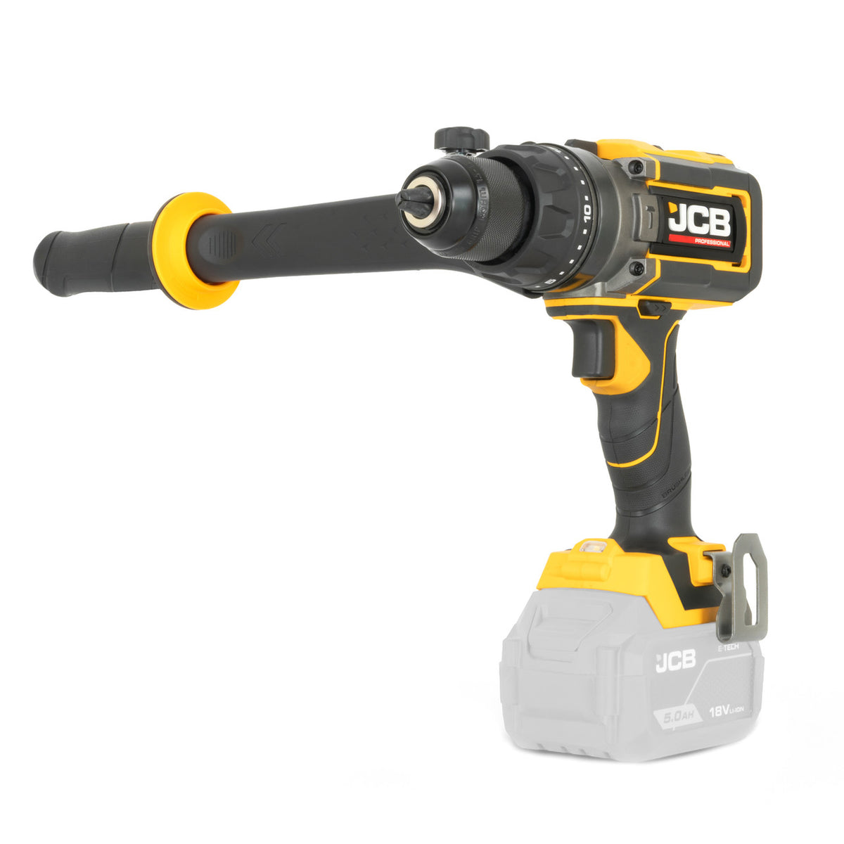JCB Pro 18V Combi Drill 160Nm, Brushless, Anti-Kickback & Variable Speed, 25+3 Torque (Bare Tool) | JCB-18PCD-160