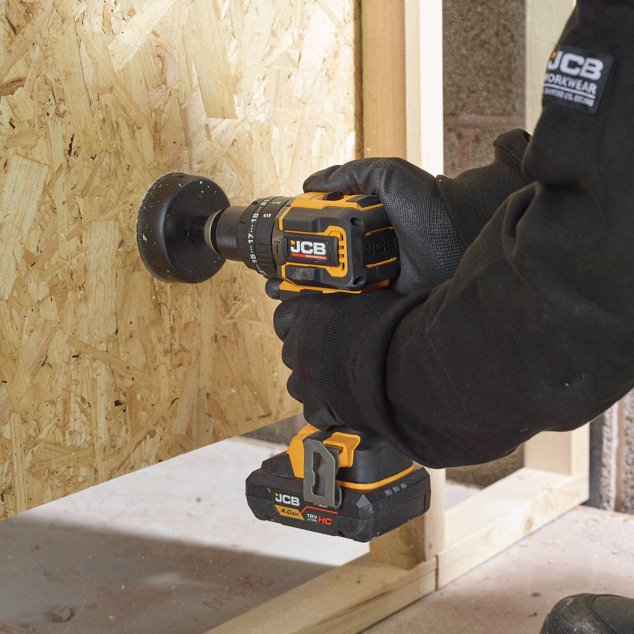 JCB Pro 18V Drill Driver 75Nm, Brushless, 2-Speed, 23+3 Positions & 13mm ROHM Keyless Chuck (Bare Tool) | JCB-18PDD-75