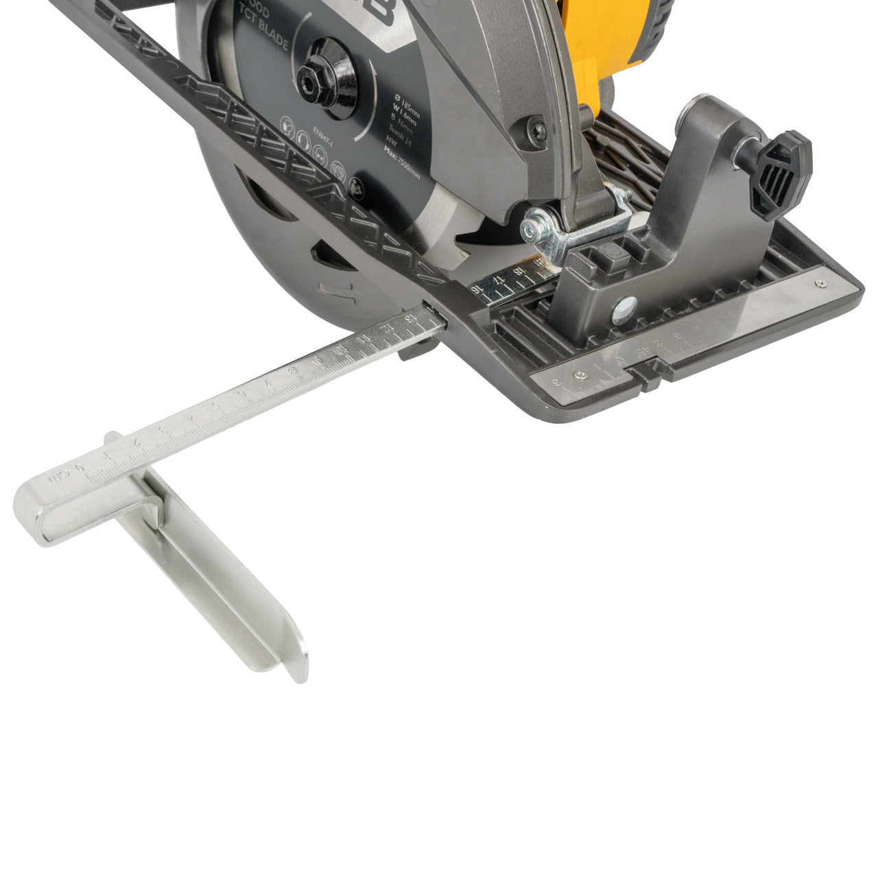 JCB Pro 18V Circular Saw 185mm, 60mm Cut Depth, Aluminium Base, Incl. 2 Blades (Bare Tool) | JCB-18PCS-185