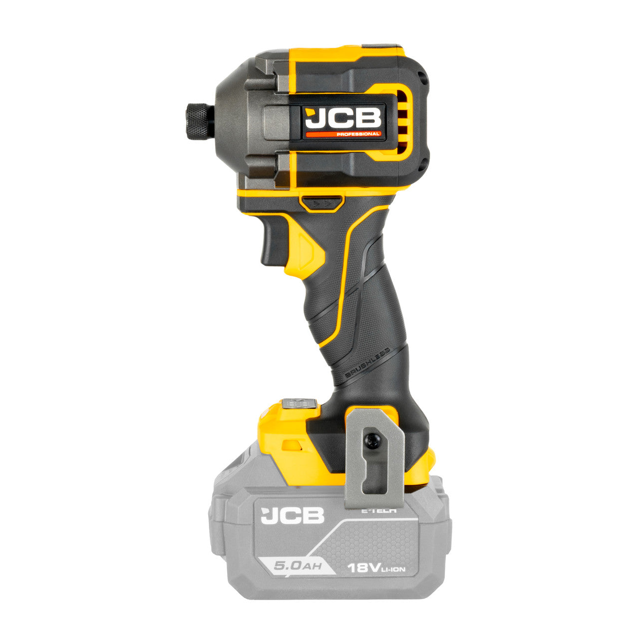 JCB Pro 18V Kit, 160Nm Combi Drill, 230Nm Impact Driver, 2x 5.0Ah Batteries & 4.5A Fast Charger (in Carry Case) | JCB-18PKIT-3