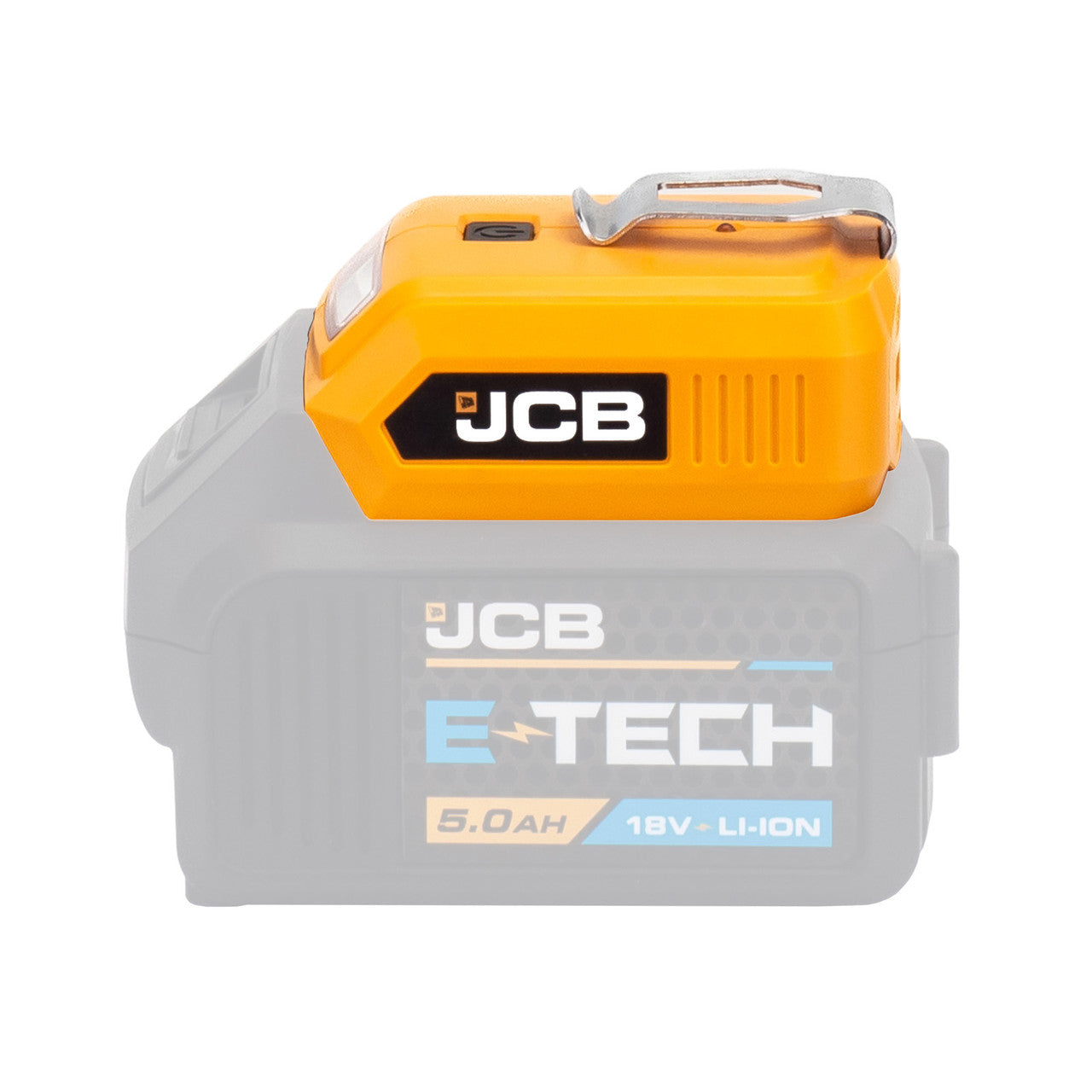 JCB 18V Cordless 60lm LED Light  with 2x USB Charge Portal Power Adaptor | 21-18USB