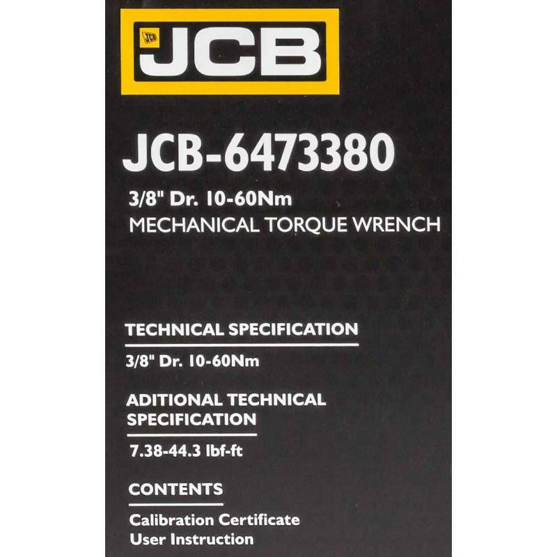 JCB 3/8'' Mechanical Drive Torque Wrench, 10-60 Nm | JCB-6473380