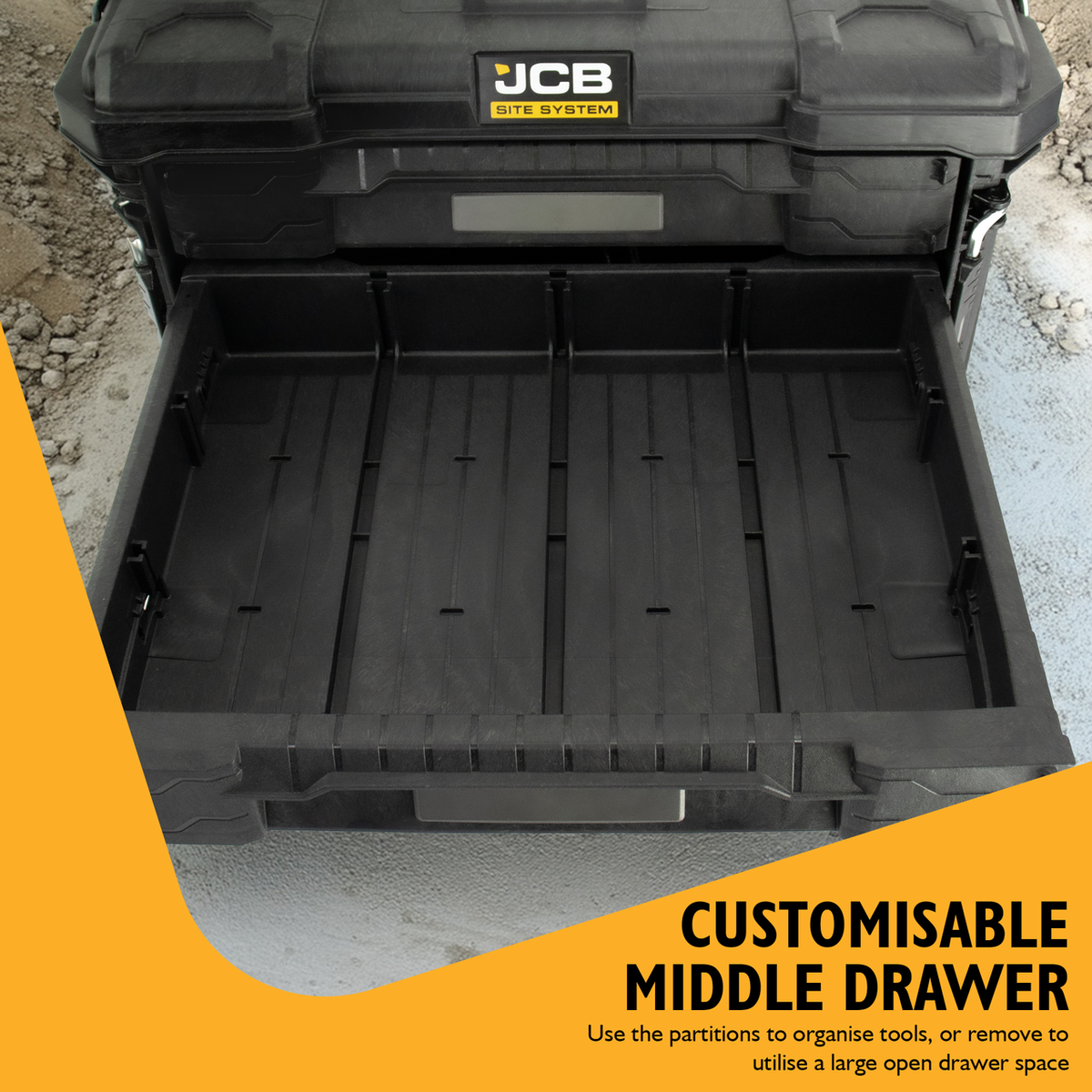 Jcb Packaging Box JCB Site System 3-Drawer Rolling Tool Box, 9