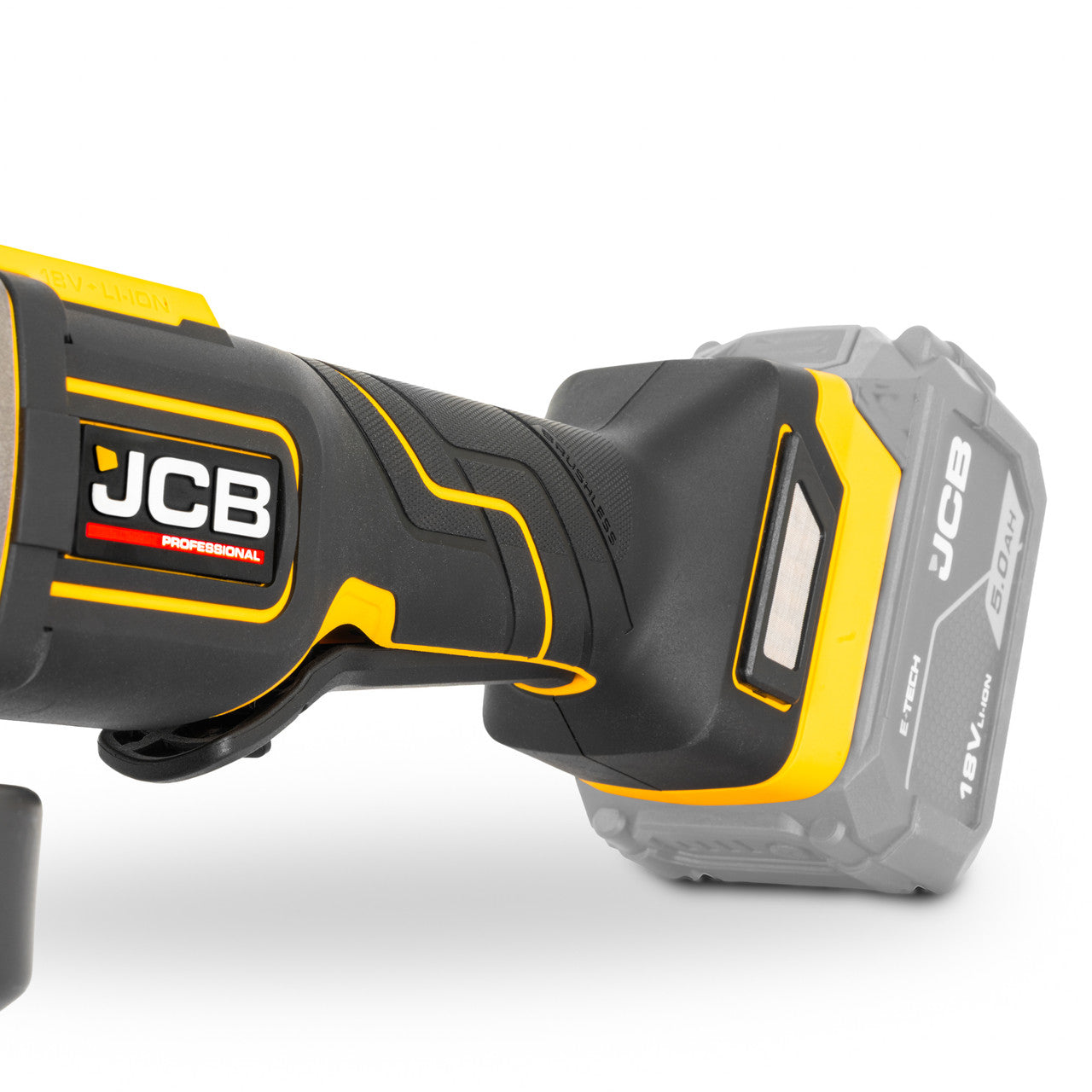 JCB Pro 18V Pro, 75Nm Combi Drill, 115mm Angle Grinder, 2x 5.0Ah Li-ion Batteries & 4.5A Fast Charger (with Soft Tool Bag) | JCB-18PKIT-4