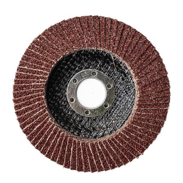 JCB Metal 36 Grit Flap Discs 115mm (4 1/2'') x 22.23mm, 10 Pack