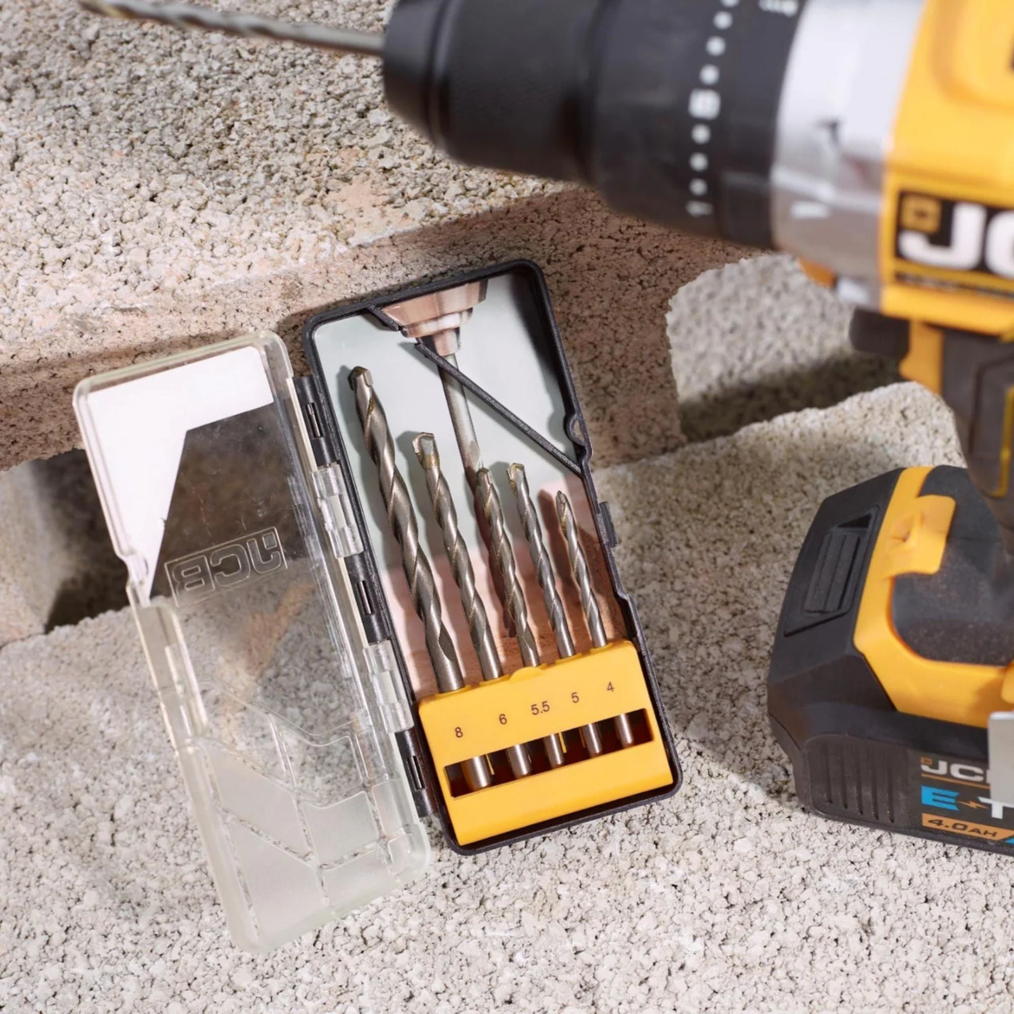 JCB Builder Masonry & Multi-Purpose Drill Bit Kit