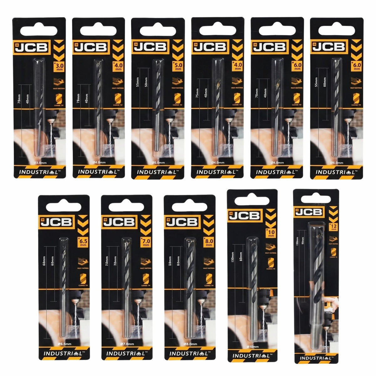 JCB Multi-Purpose Drill Bit Trade Pack
