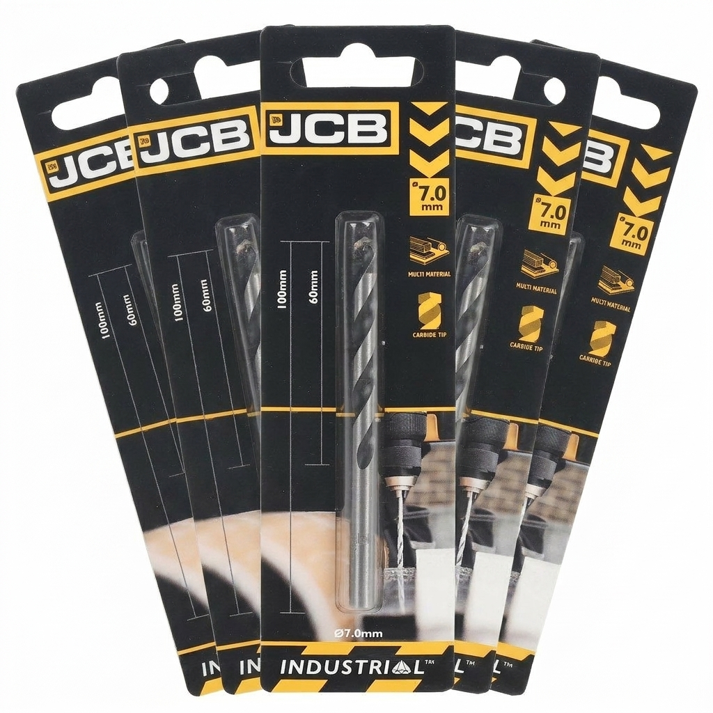 JCB 7 x 100mm Multi Purpose Drill Bit (5 Pack) | 5055803310578-X5