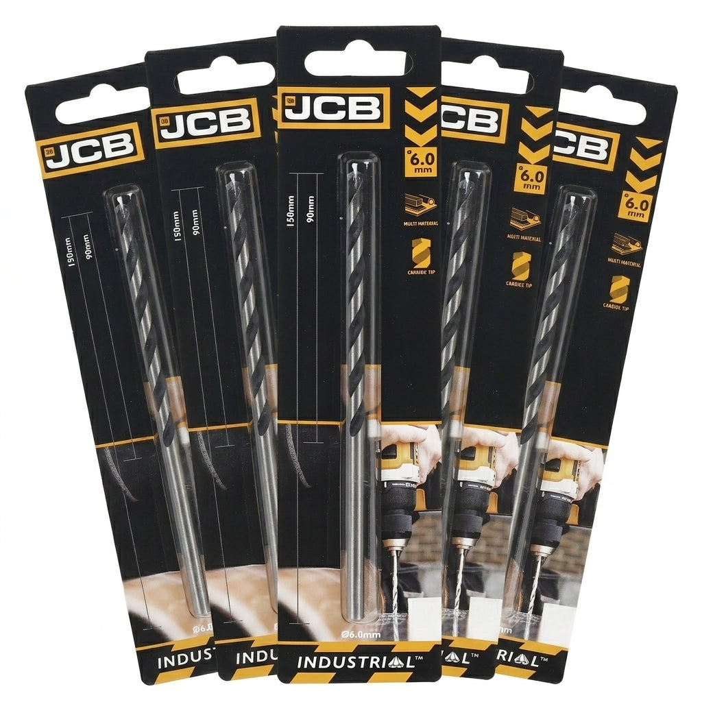 JCB 6 x 150mm Multi Purpose Drill Bit (5 Pack) | 5055803310622-X5