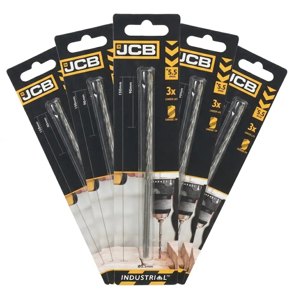 JCB 5.5 x 150mm Masonry Drill Bit (5 Pack) | 5055803301019-X5