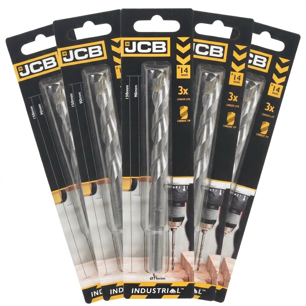 JCB 14 x 150mm Masonry Drill Bit (5 Pack) | 5055803301101-X5