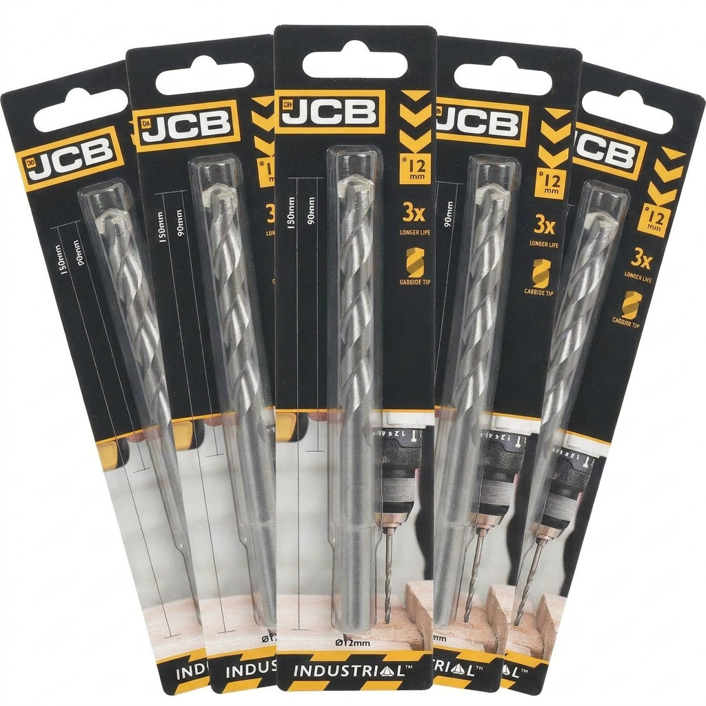 JCB 12 x 150mm Masonry Drill Bit (5 Pack) | 5055803301095-X5