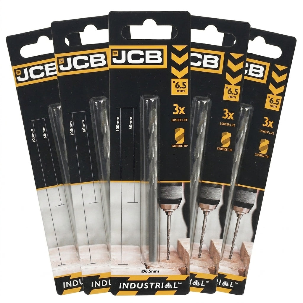 JCB 6.5 x 100mm Masonry Drill Bit (5 Pack) | 5055803301033-X5