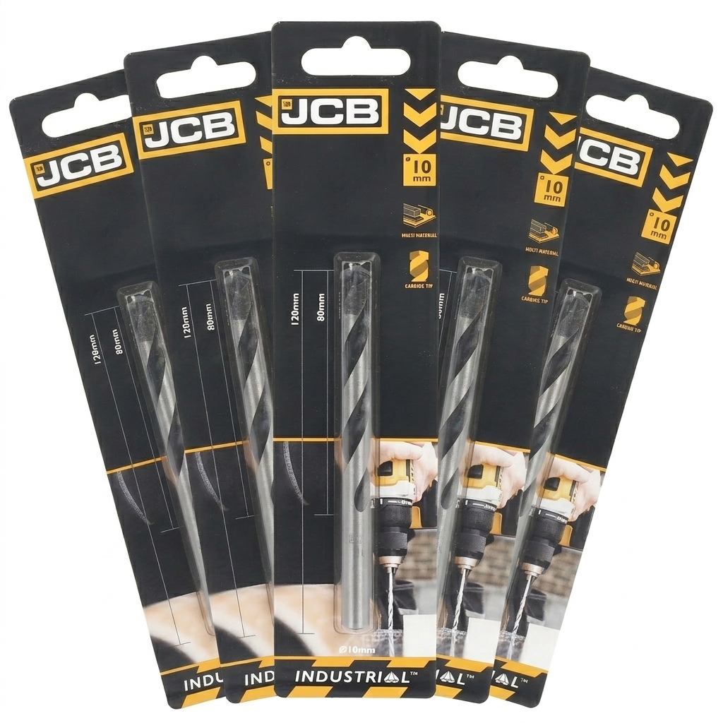 JCB 10 x 120mm Multi Purpose Drill Bit (5 pack) | 5055803310592-X5