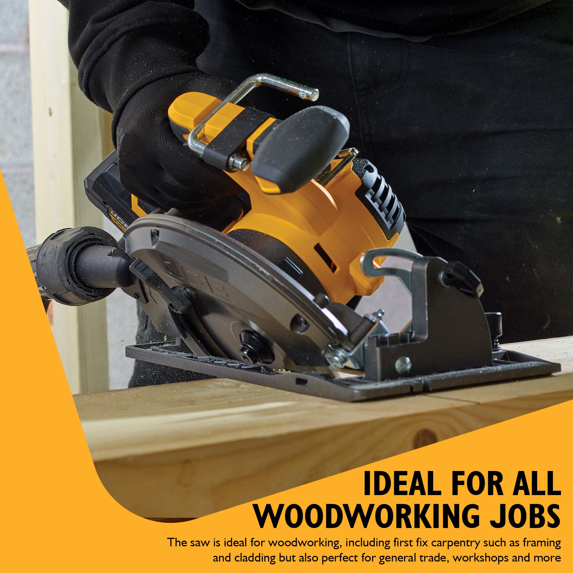 JCB Pro 18V 5-Piece Pro Kit, Combi Drill (160Nm), Impact Driver (230Nm), Circular Saw (185mm), Angle Grinder (115mm), Jigsaw, 2x2Ah & 2x5Ah Batteries, Dual 4.5A Fast Charger & Soft Tool Bag | JCB-18PKIT-8
