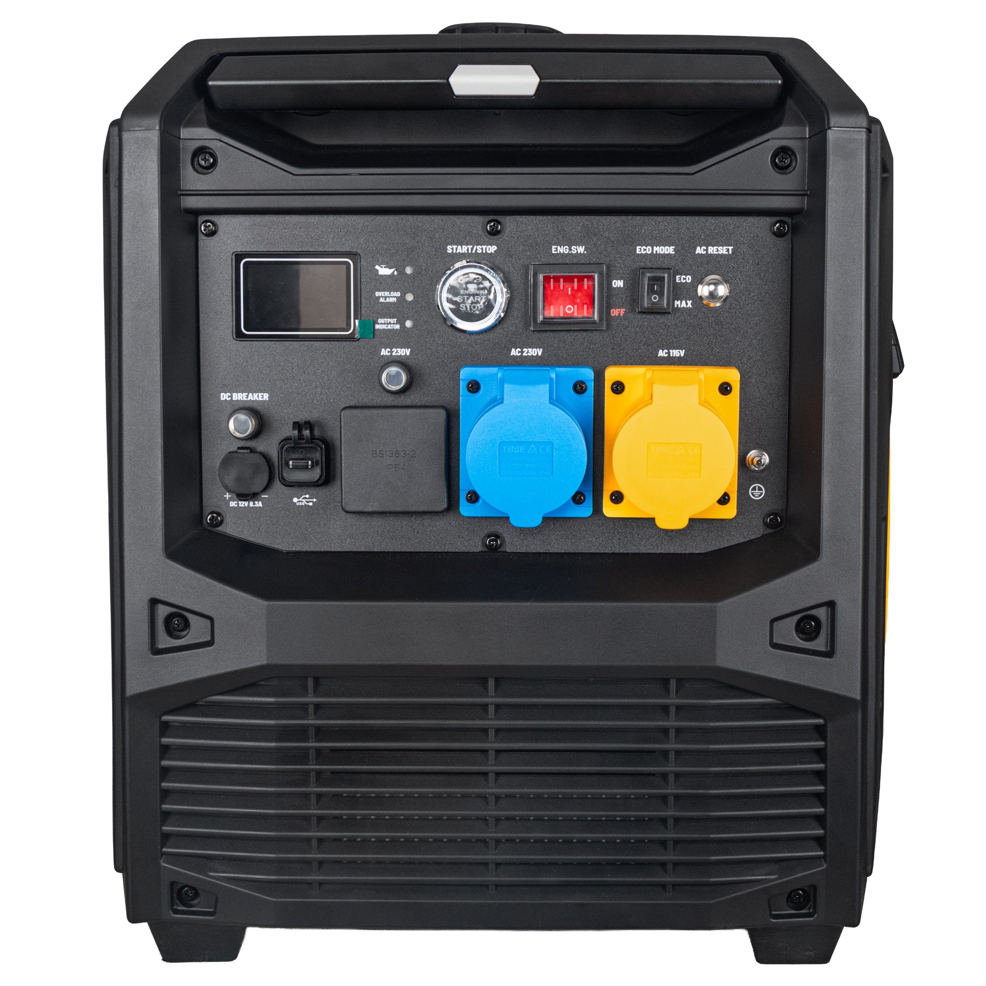 JCB, 7.6kW/3.8kW Dual-Voltage Inverter Generator, Remote Start | JCB-IG8500DVE