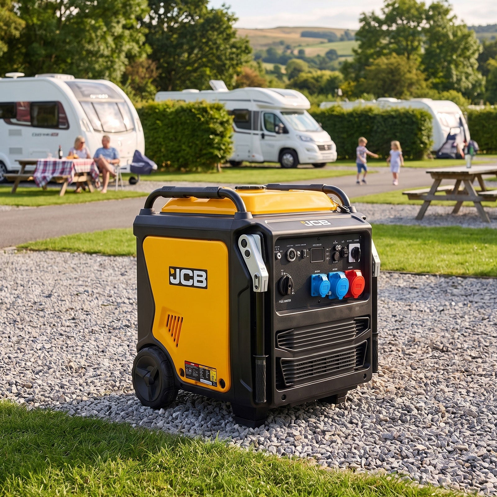 JCB, 11kW Three-Phase Inverter Generator, 400V/230V, Remote Start | JCB-IG12000DVE-3