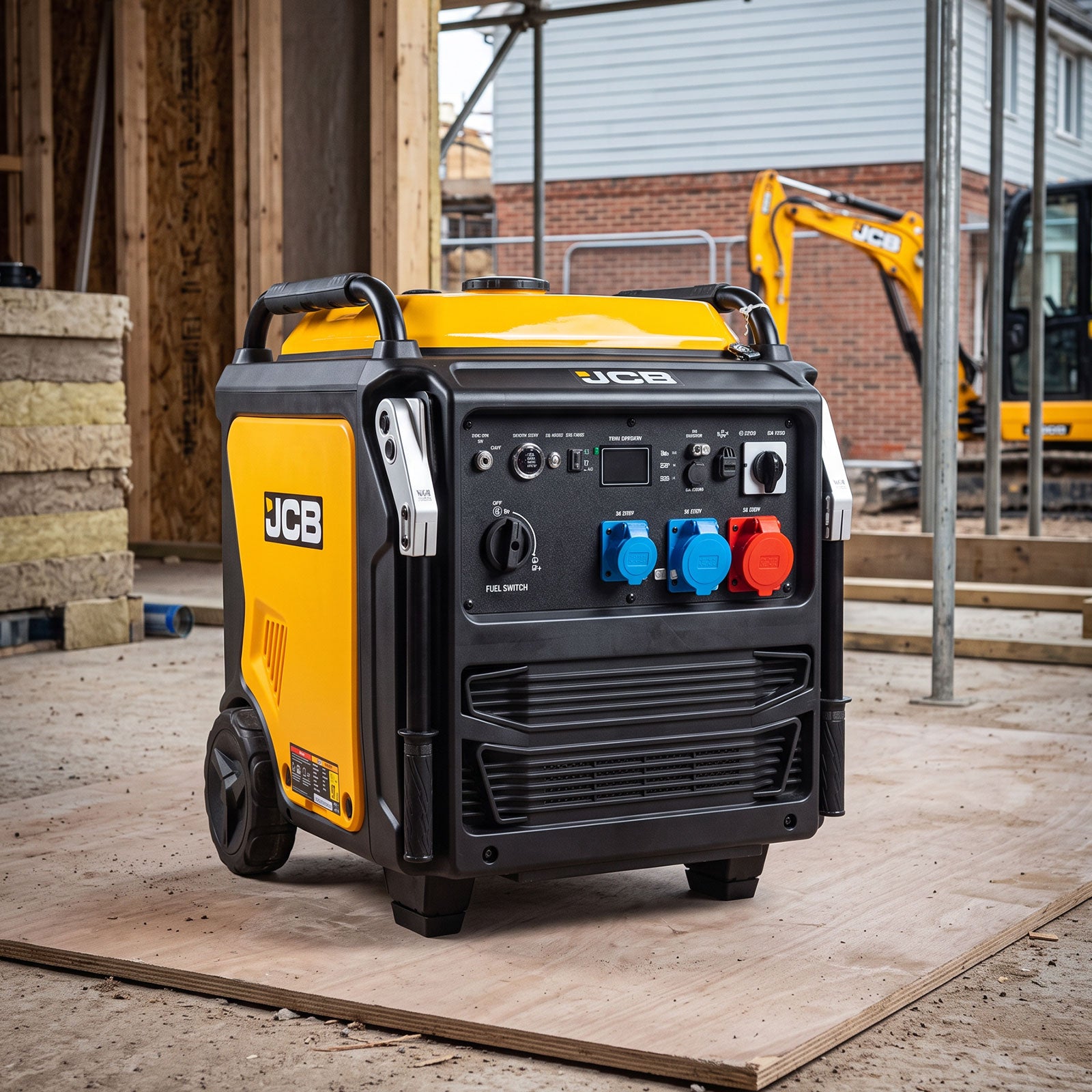 JCB, 11kW Three-Phase Inverter Generator, 400V/230V, Remote Start | JCB-IG12000DVE-3
