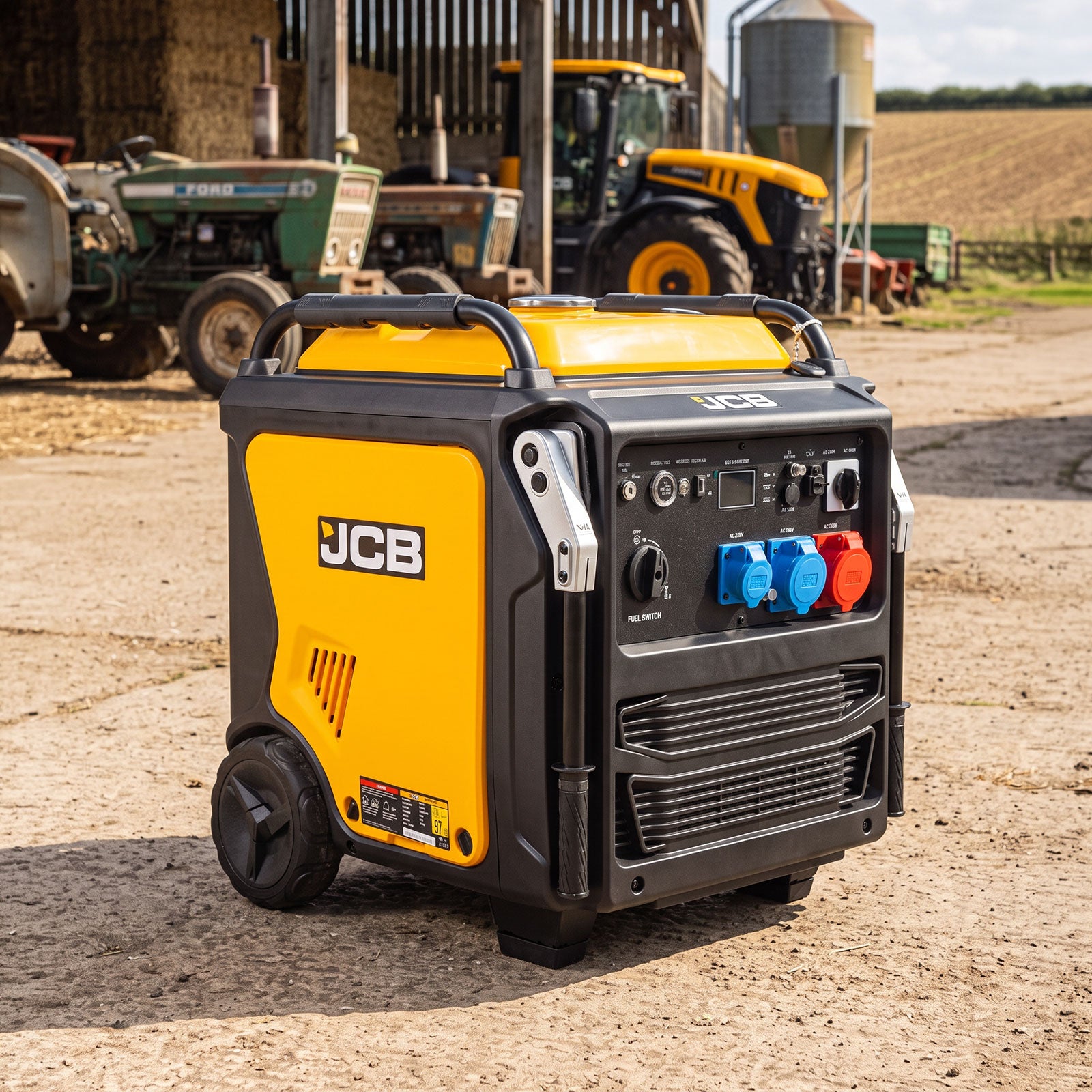 JCB, 11kW Three-Phase Inverter Generator, 400V/230V, Remote Start | JCB-IG12000DVE-3