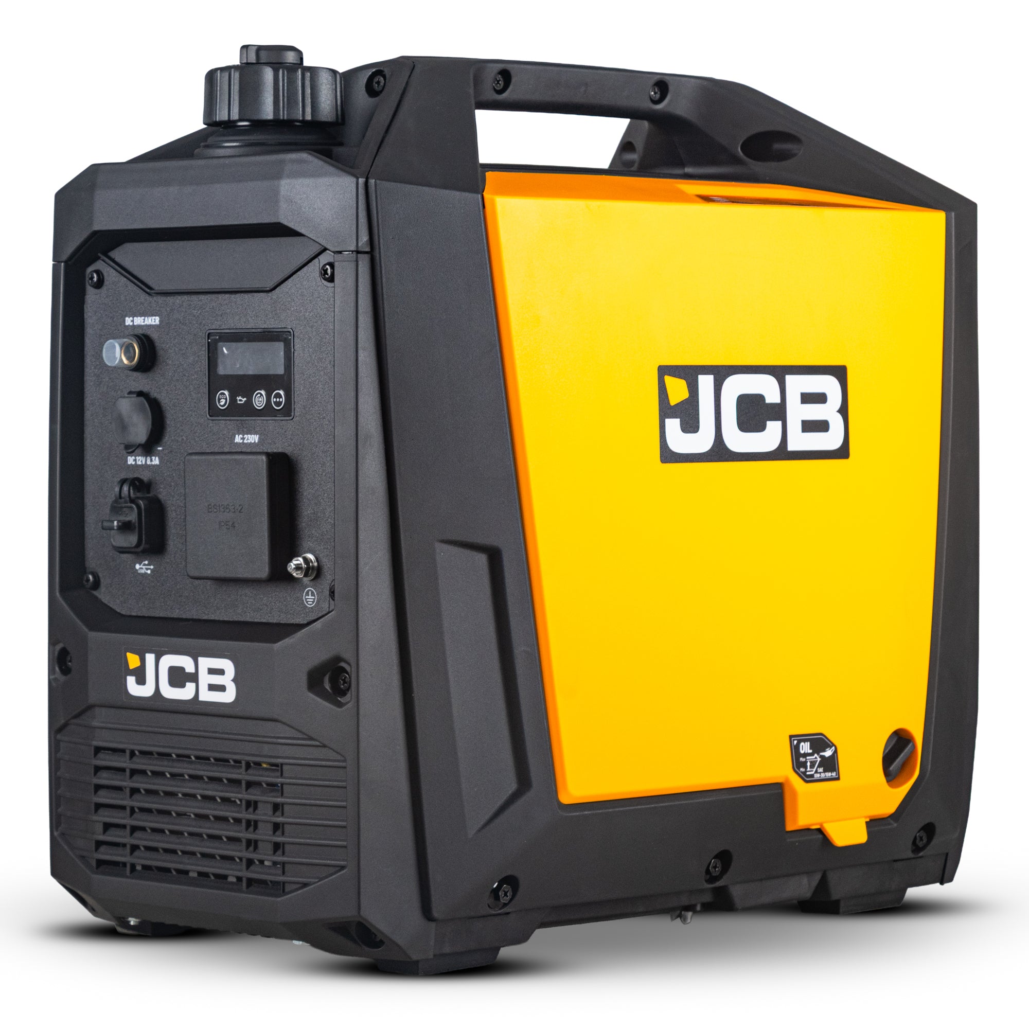 JCB 2000W, 2kW Inverter Generator, Pure Sine Wave, Quiet & Lightweight | JCB-IG2000