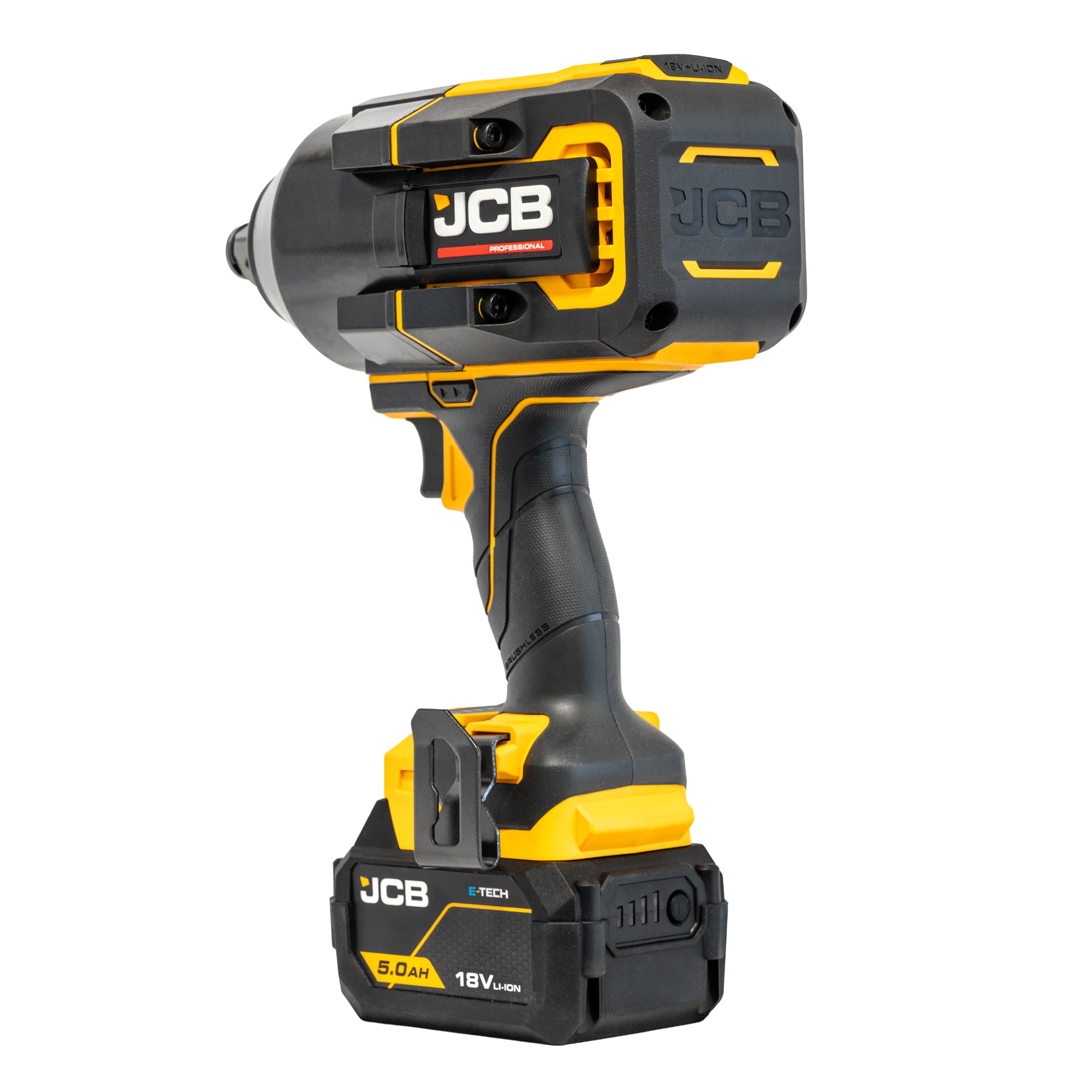 JCB Pro 2,000Nm 3/4" Impact Wrench, Brushless, 1,800Nm Fastening Torque | JCB-18PIW-2000