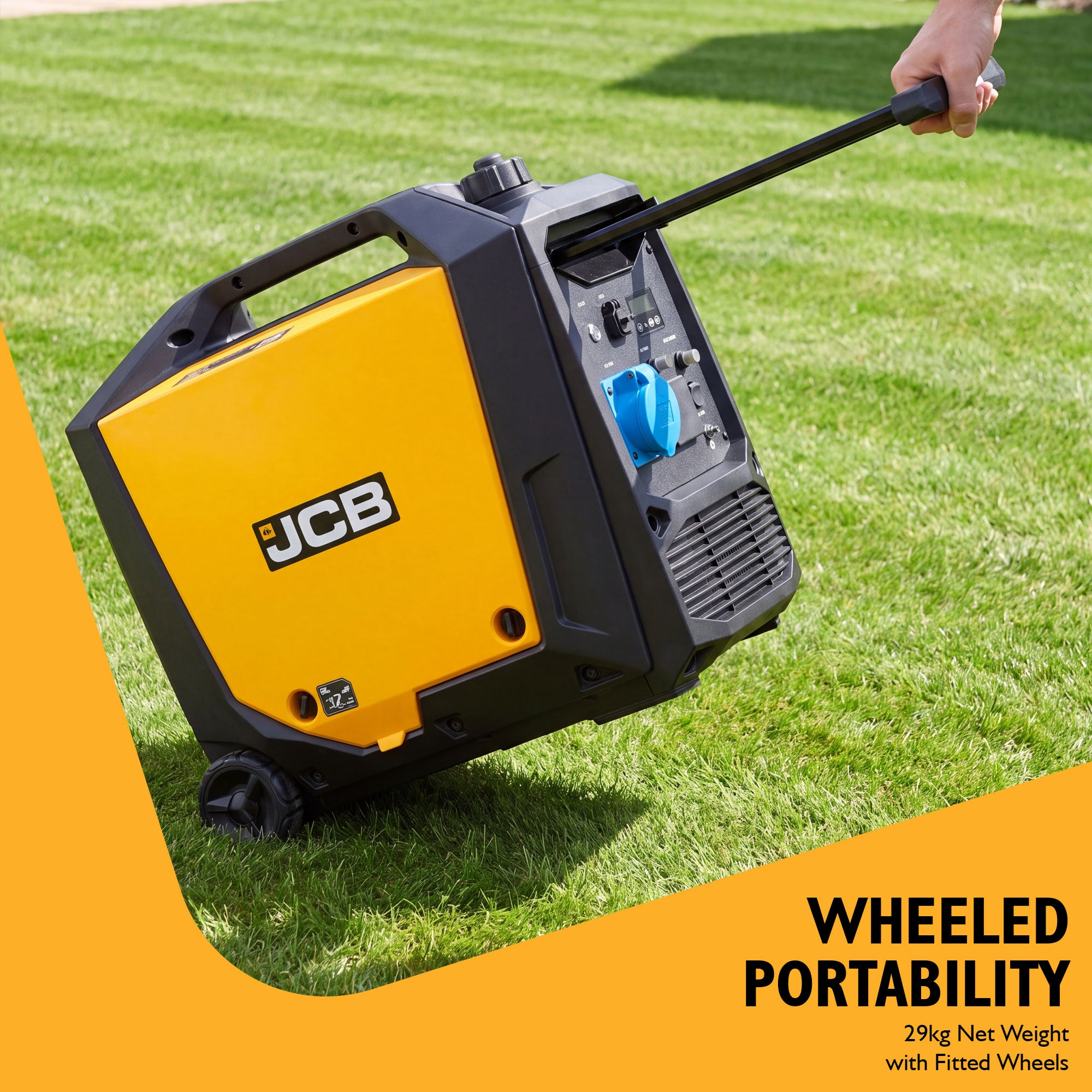 JCB, 4.2kW Inverter Generator, Electric Start, Wheels | JCB-IG4200E