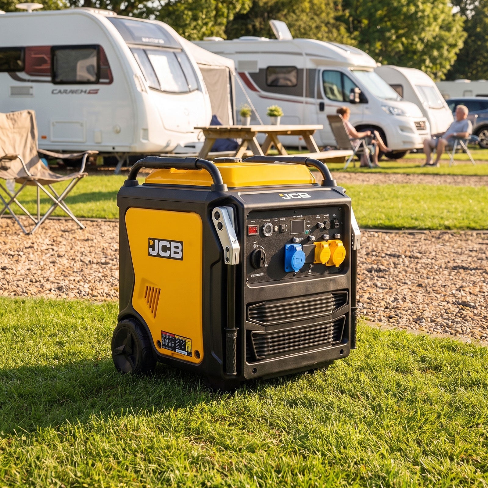 JCB, 11kW Dual-Voltage Inverter Generator, Remote Start, Wheels | JCB-IG12000DVE