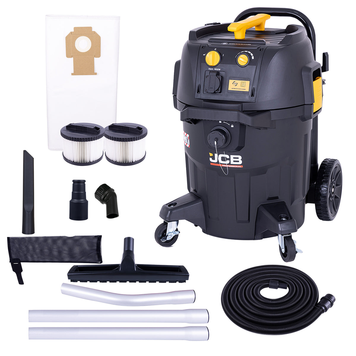 JCB Professional, 45L M-Class Wet & Dry Vacuum Cleaner, Power Take-Off | JCB-PVACP-45M