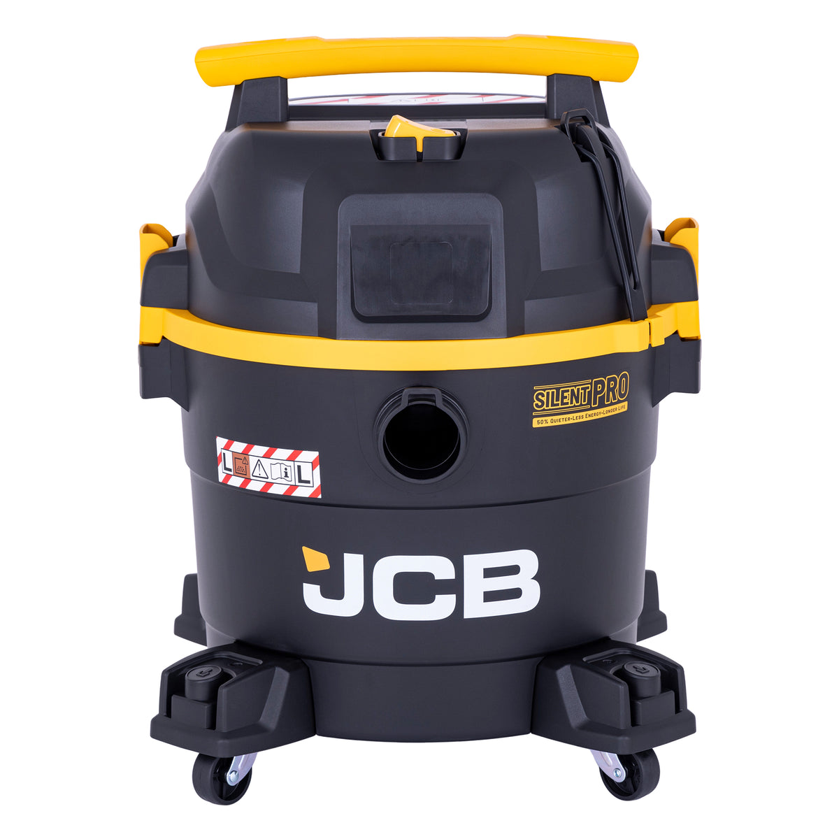 JCB, Silent Pro 34L L-Class Wet & Dry Vacuum Cleaner, 65dB(A) & 45L/s Airflow | JCB-SVACP-34L